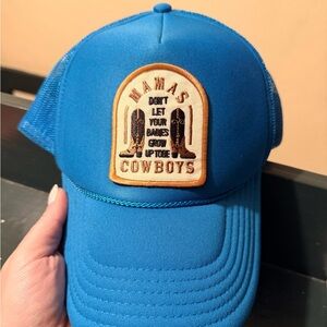 Blue Trucker Hat with Patch